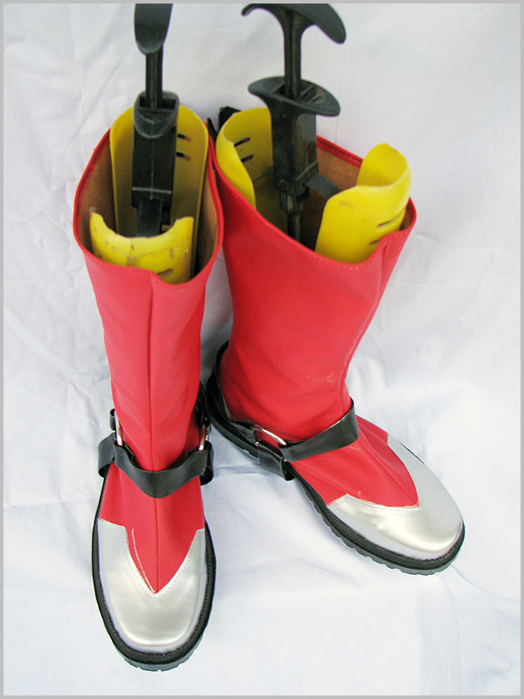 コスプレブーツ ブレイブルー/BlazBlue 変装 仮装 靴 レッド 高品質 サイズオーダー ハロウイン